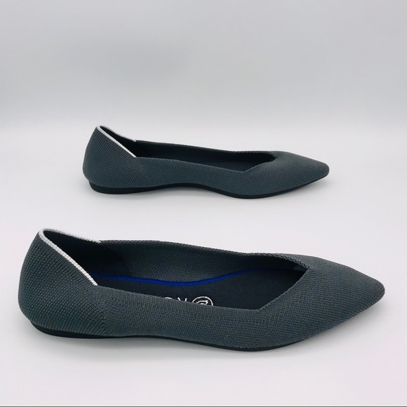 ROTHY’S The Point Pointed Flats EUC - Solid Gray W7.5 - Picture 4 of 9
